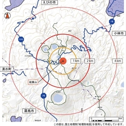 気象庁、霧島山の噴火警戒レベル２に