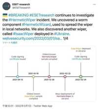ウクライナでまた新種のマルウェア発見、PCのデータ消去する「CaddyWiper」