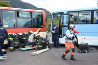 大事故・災害に備え連携　3消防本部など合同訓練