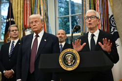 半導体に関税「１００％」＝米アップルは１４兆円追加投資―トランプ氏