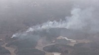 福島の山火事　強風で延焼拡大　火の手が山頂に