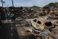 大分大規模火災「鎮火」＝発生から１７日目、市が宣言