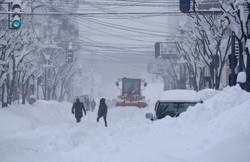 北海道南東部で記録的大雪＝帯広、一晩で１メートル―日本付近は強い冬型へ・気象庁