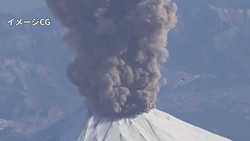 富士山噴火のＣＧ公開＝降灰被害を表現―内閣府